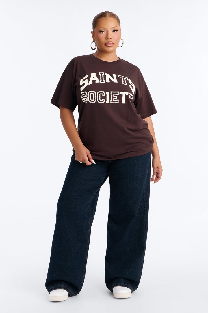 Saints Society Club Tee - Brown