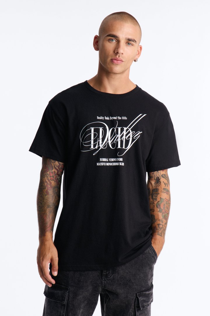 Lucid Valley Oversized Short Sleeve Tee - Black