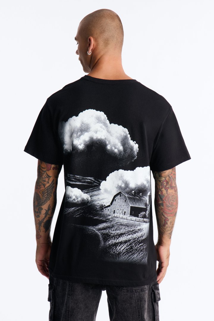 Lucid Valley Oversized Short Sleeve Tee - Black
