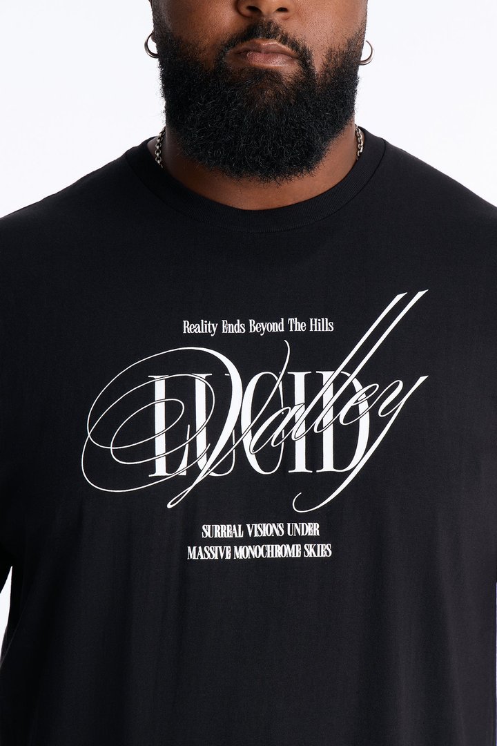 Lucid Valley Oversized Short Sleeve Tee - Black