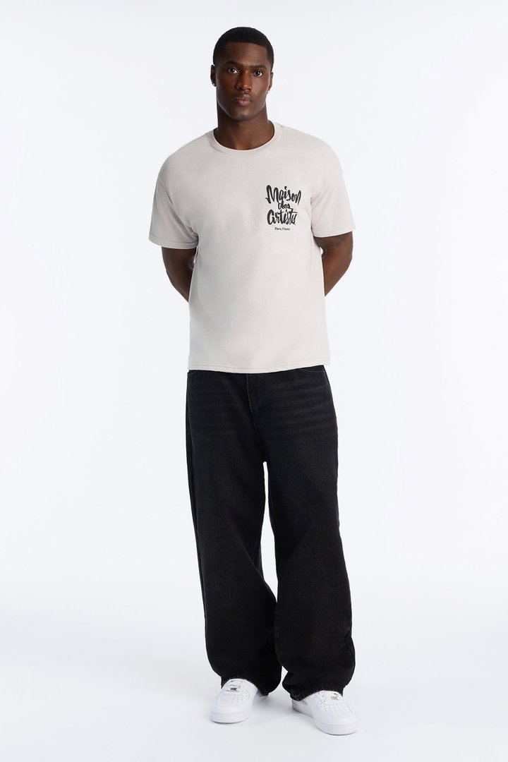 Maision Des Artistes Boxy Short Sleeve Tee - Grey
