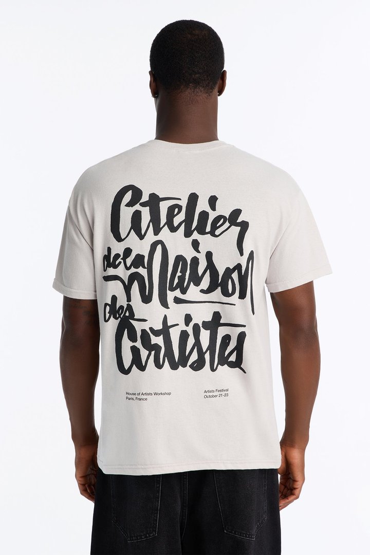Maision Des Artistes Boxy Short Sleeve Tee - Grey