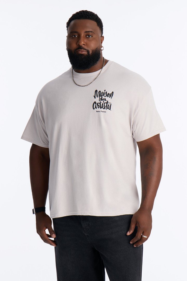 Maision Des Artistes Boxy Short Sleeve Tee - Grey