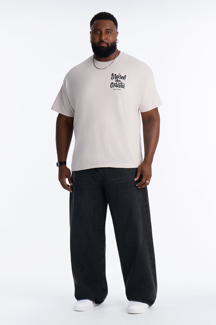 Maision Des Artistes Boxy Short Sleeve Tee - Grey