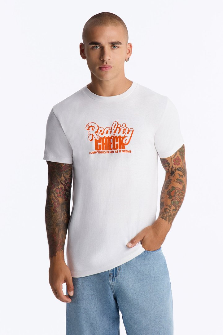 Reality Check Short Sleeve Tee - White