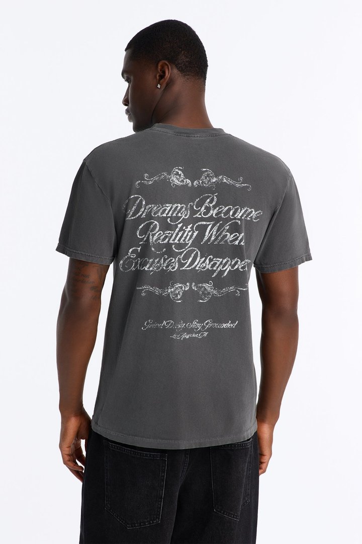 Stay Grounded Vintage Short Sleeve Tee - Black
