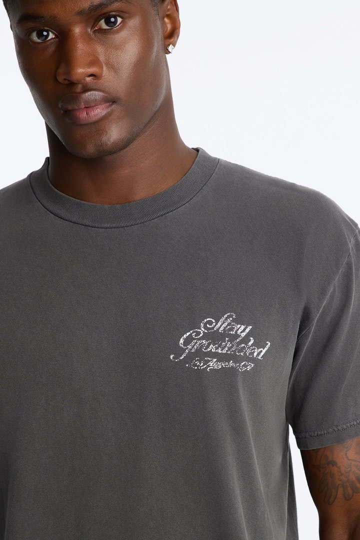 Stay Grounded Vintage Short Sleeve Tee - Black
