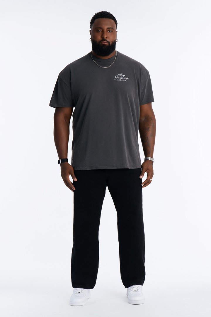 Stay Grounded Vintage Short Sleeve Tee - Black