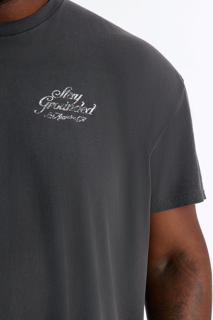 Stay Grounded Vintage Short Sleeve Tee - Black