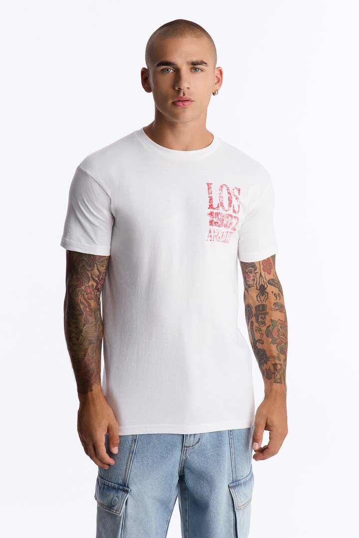 Los Angeles Pain And Protest Short Sleeve Tee - White