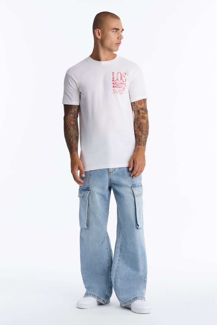 Los Angeles Pain And Protest Short Sleeve Tee - White