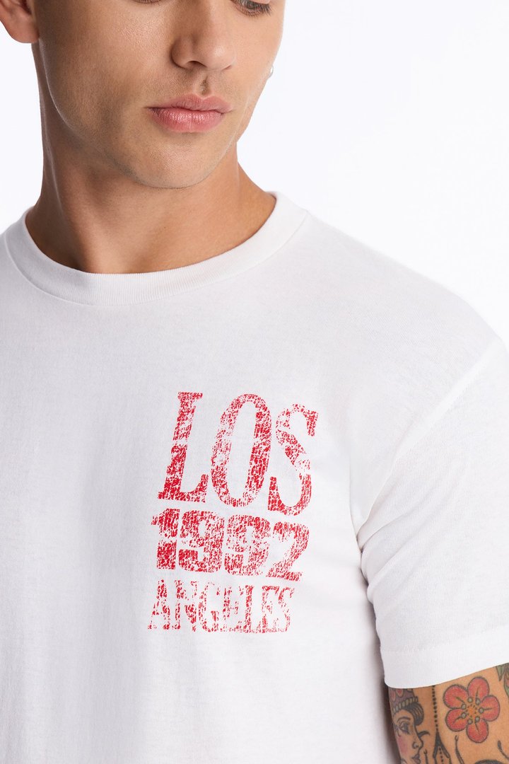 Los Angeles Pain And Protest Short Sleeve Tee - White