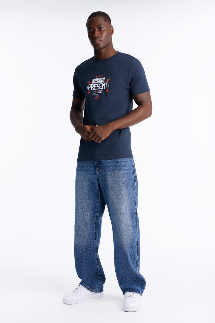 The Art Of Life Past Present Future Short Sleeve Tee - Navy
