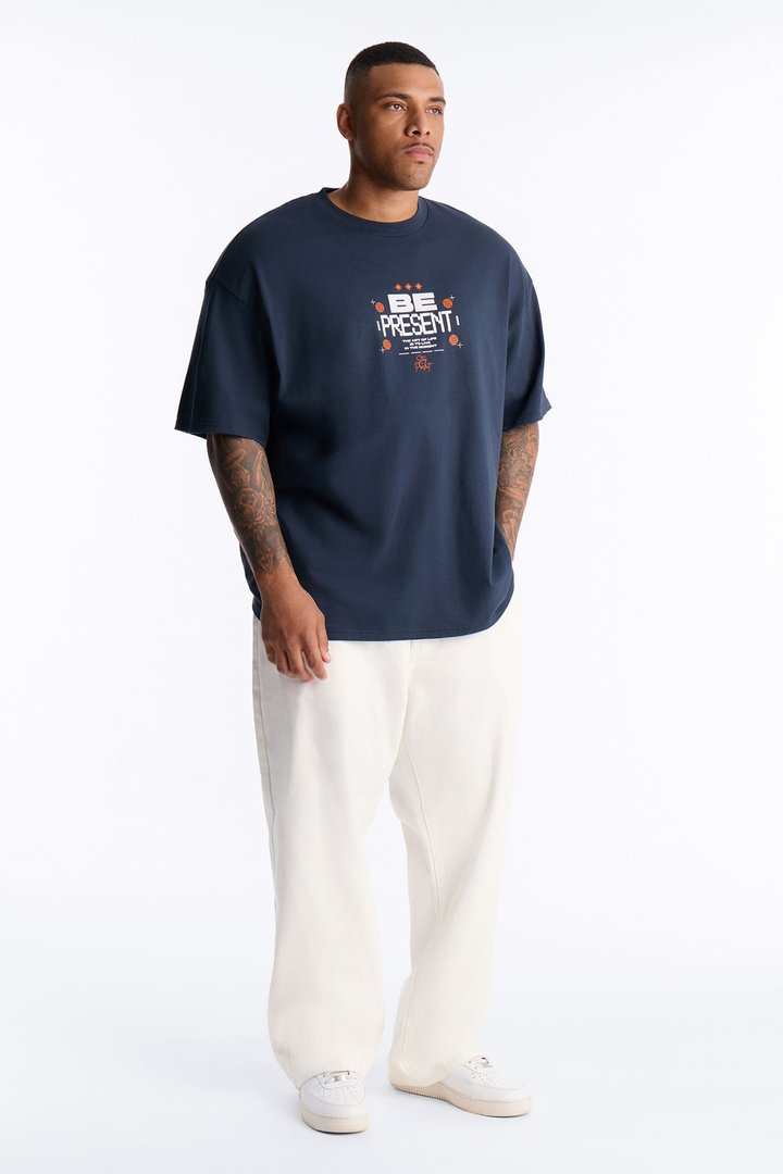 The Art Of Life Past Present Future Short Sleeve Tee - Navy