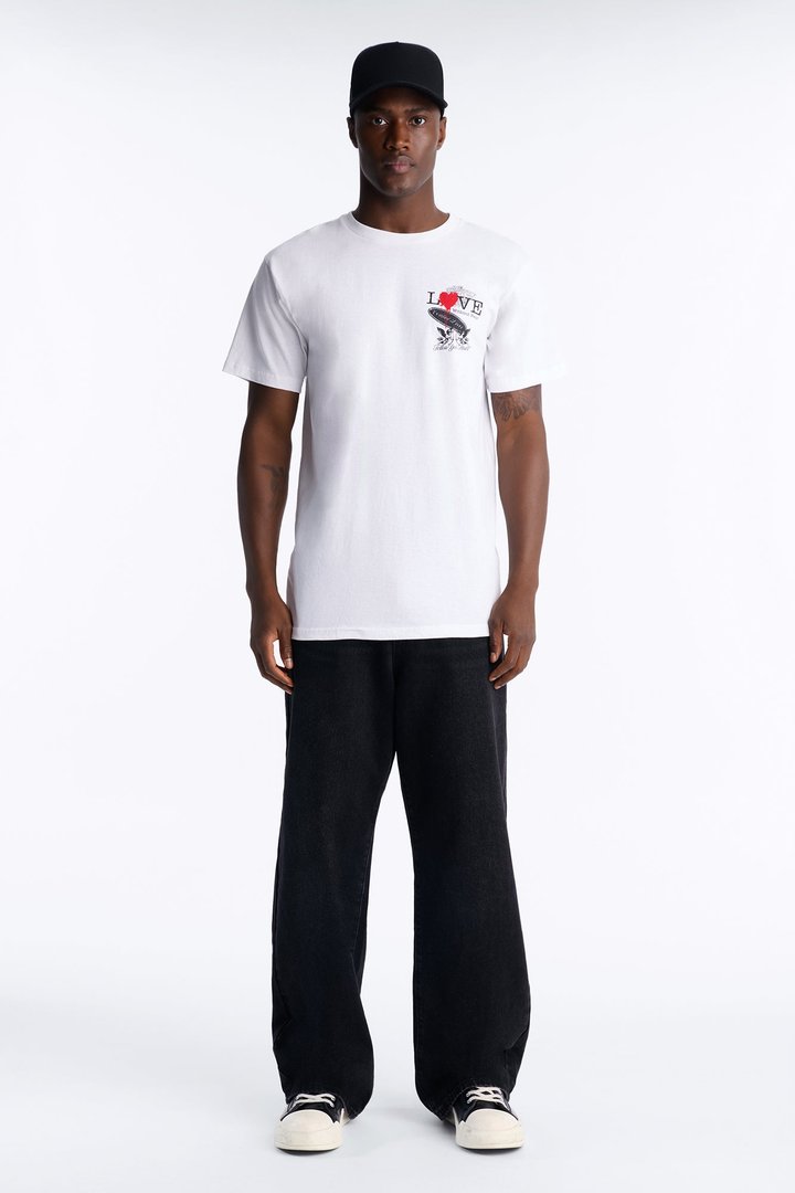 Love Without Fear Oversized Short Sleeve Tee - White
