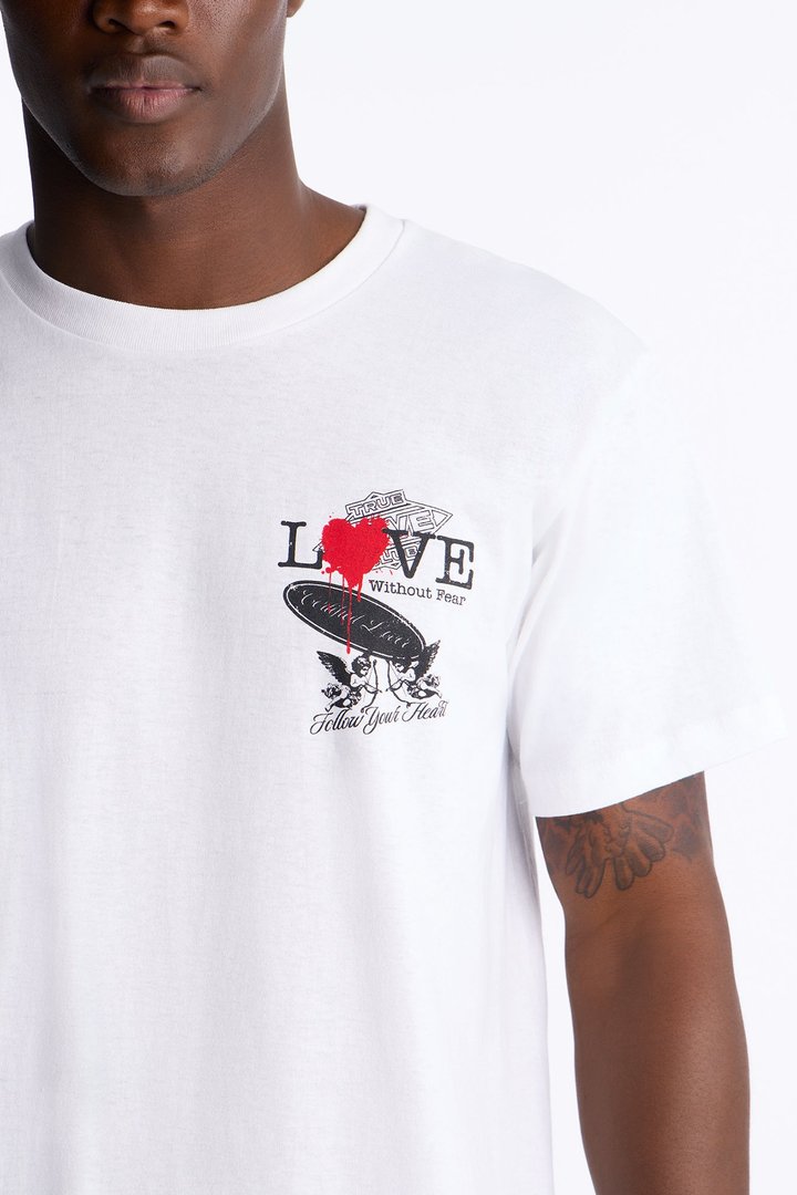 Love Without Fear Oversized Short Sleeve Tee - White