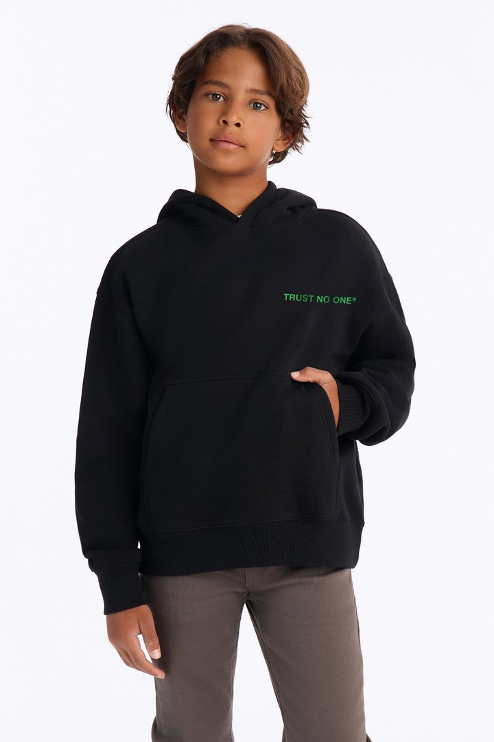 Mini Beware Of Snakes Hoodie - Black