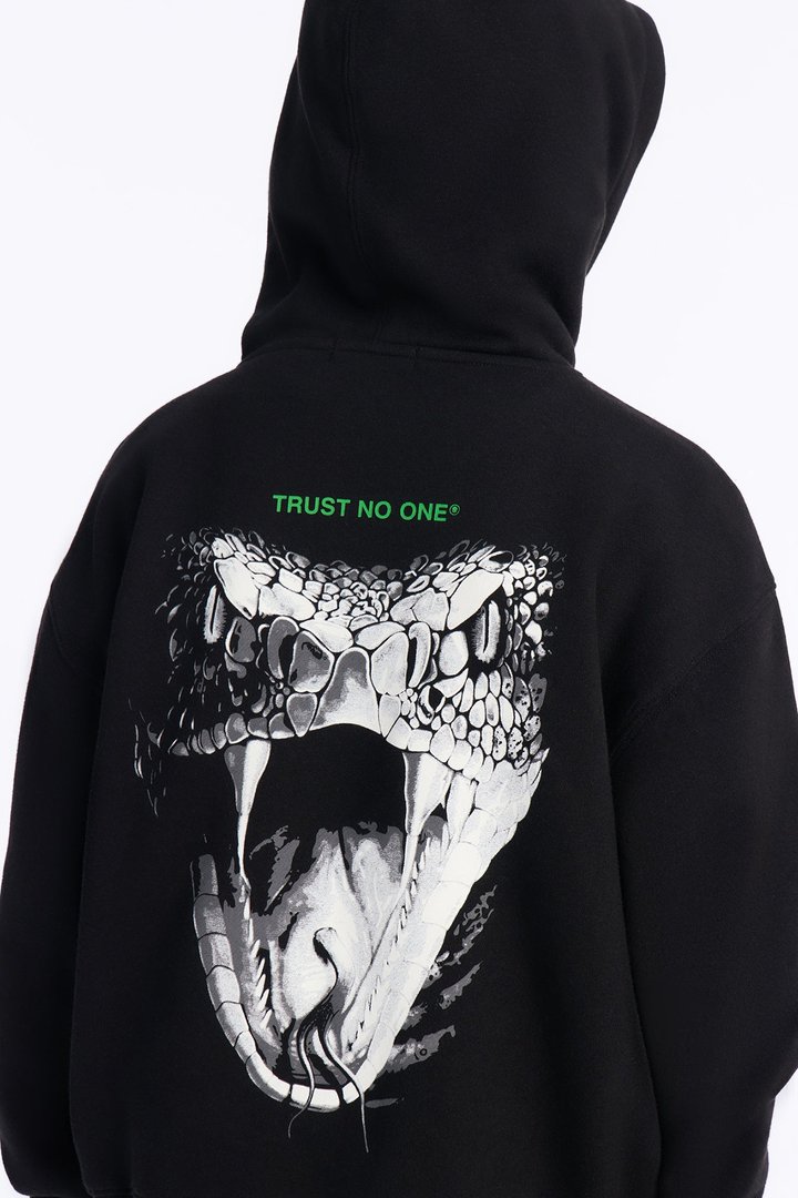 Mini Beware Of Snakes Hoodie - Black