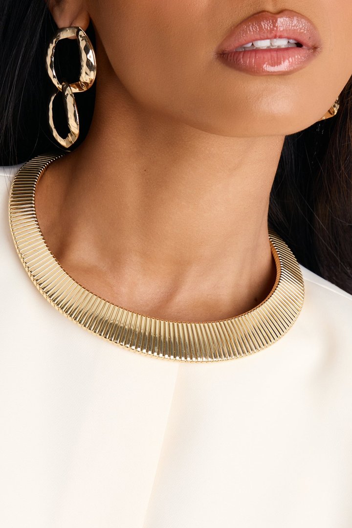 Silent Flex Choker Necklace - Gold