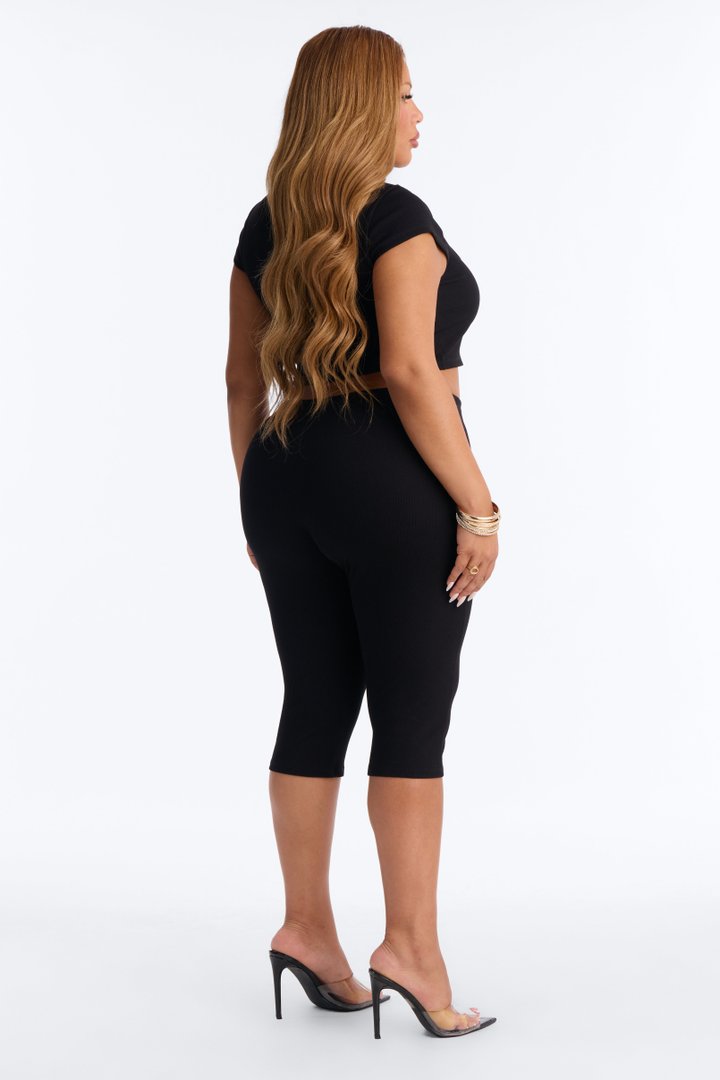 Remy Snatched Capri Pant Set - Black