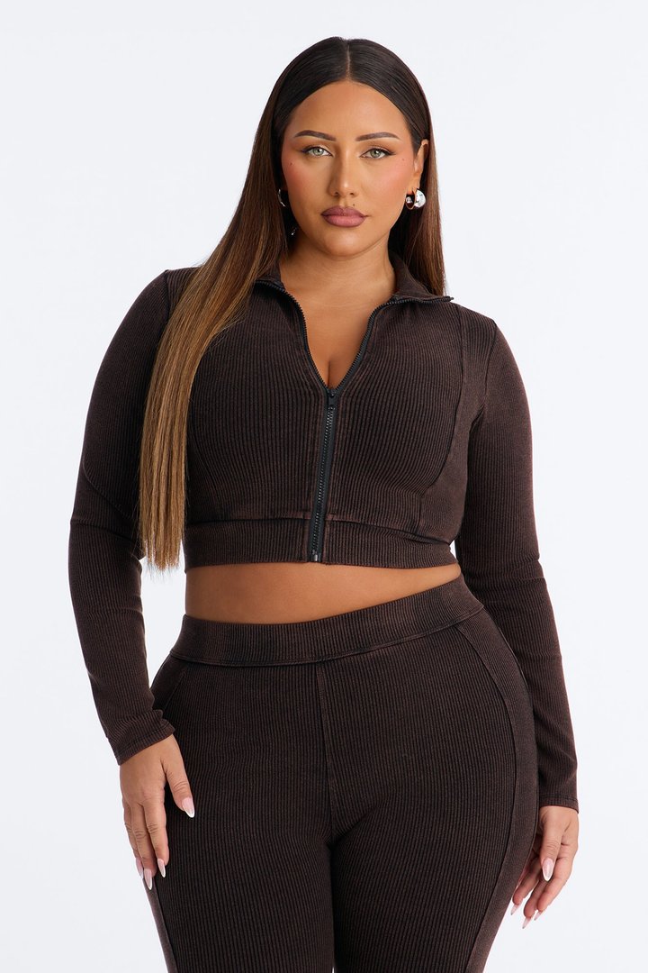 Janessa Washed Snatched Pant Set - Black Wash