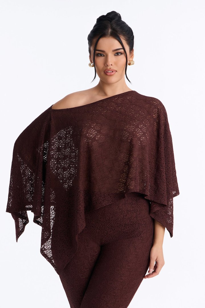 Georgie Lace Capri Set - Chocolate