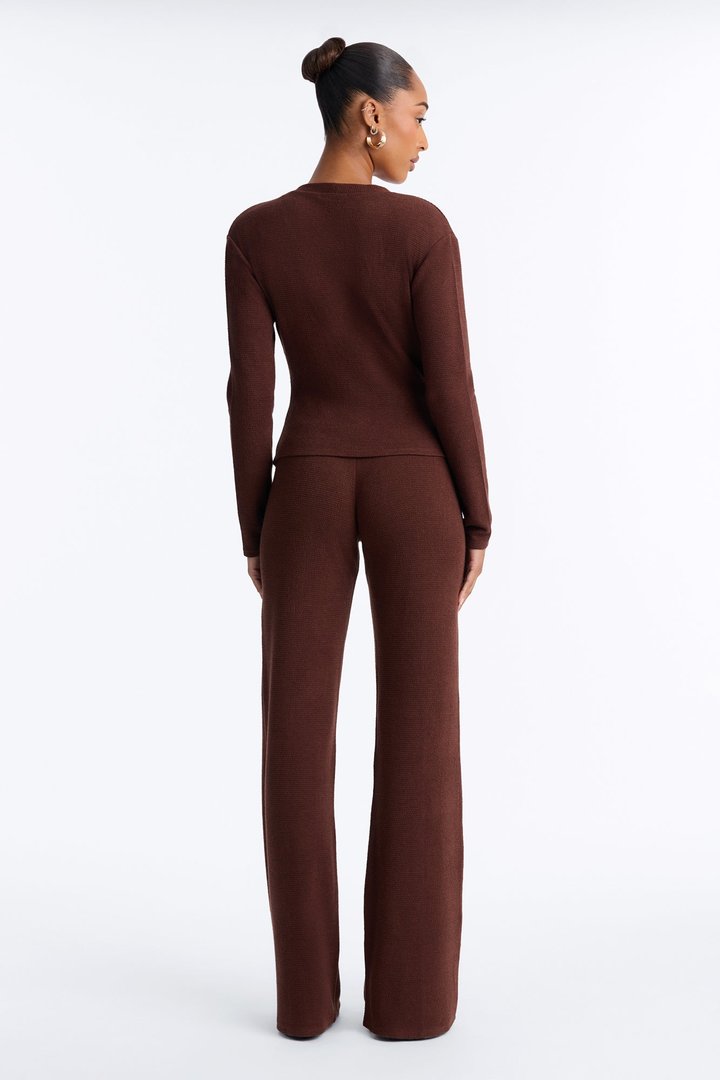 Polished Comfort Pant Set - Chocolate/Combo