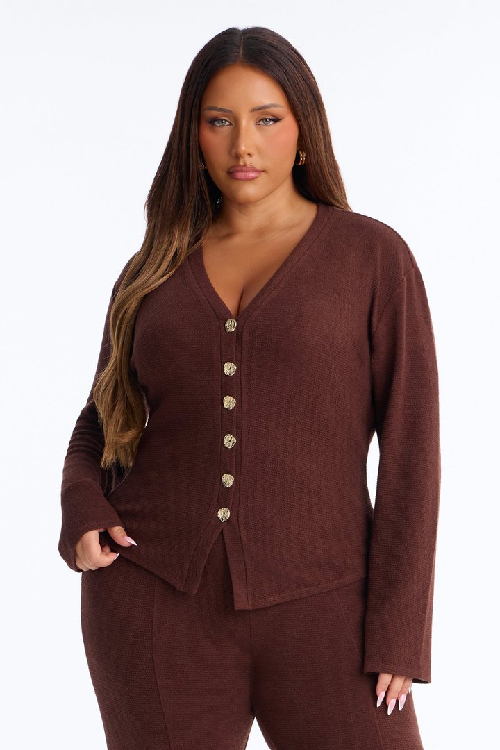 Polished Comfort Pant Set - Chocolate/Combo