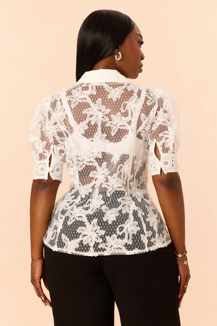 Sonia Embroidered Blouse - White