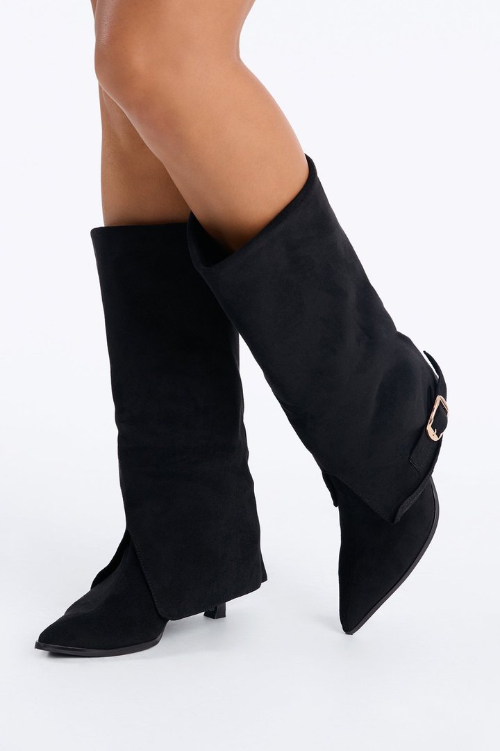 Stables Buckle Overlay Boots - Black
