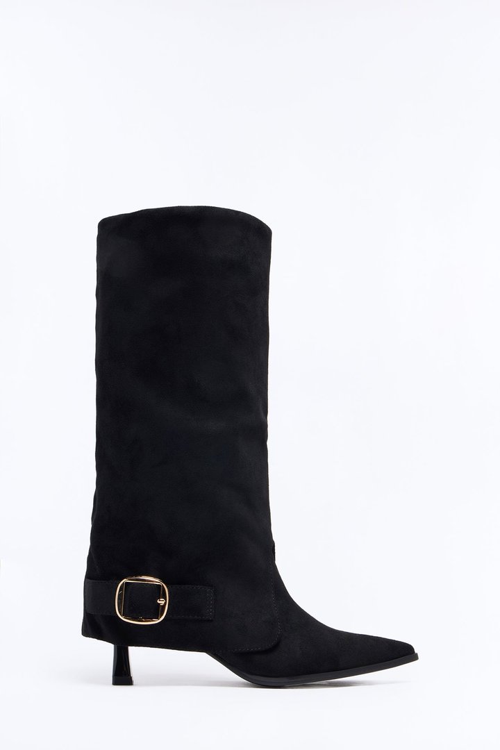 Stables Buckle Overlay Boots - Black