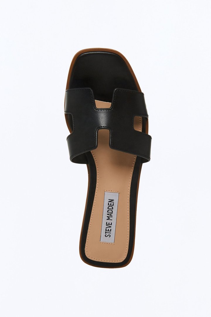 Steve Madden Hadyn Leather Sandals - Black