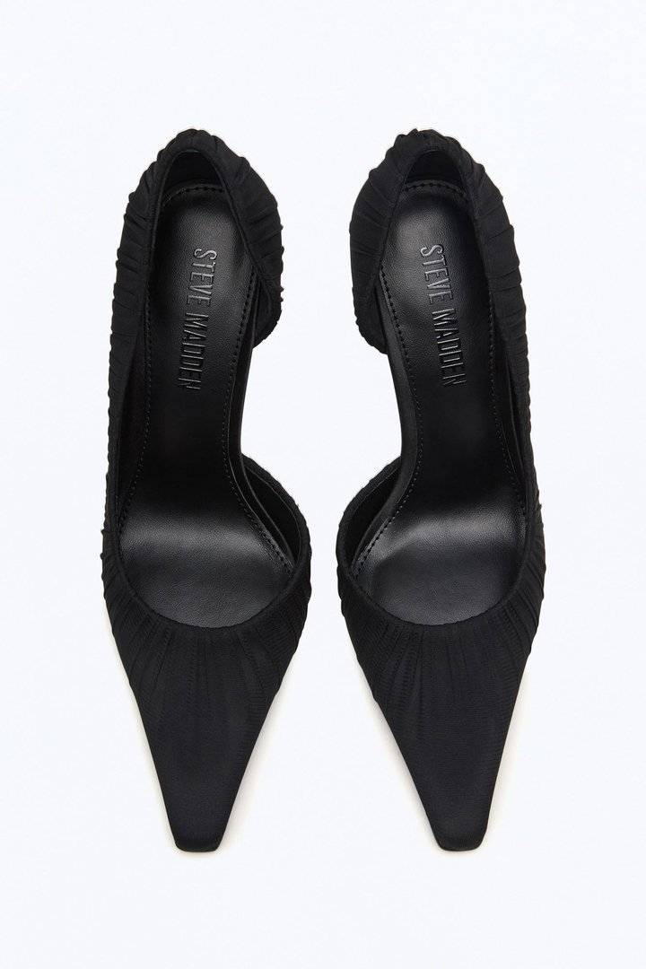 Steve Madden Elegant Mesh Stiletto Pumps - Black