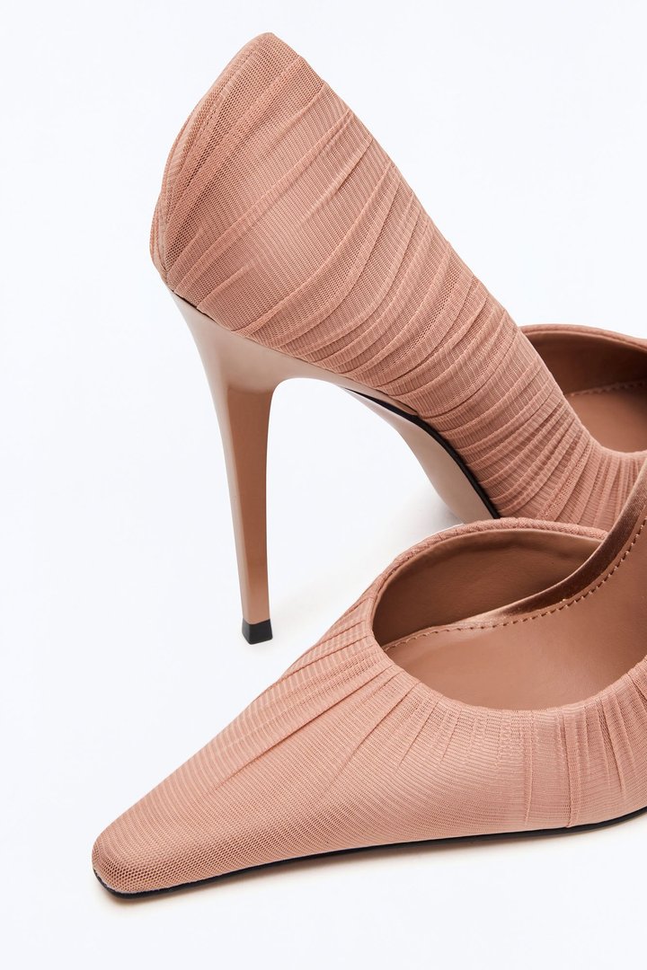 Steve Madden Elegant Mesh Stiletto Pumps - Mocha