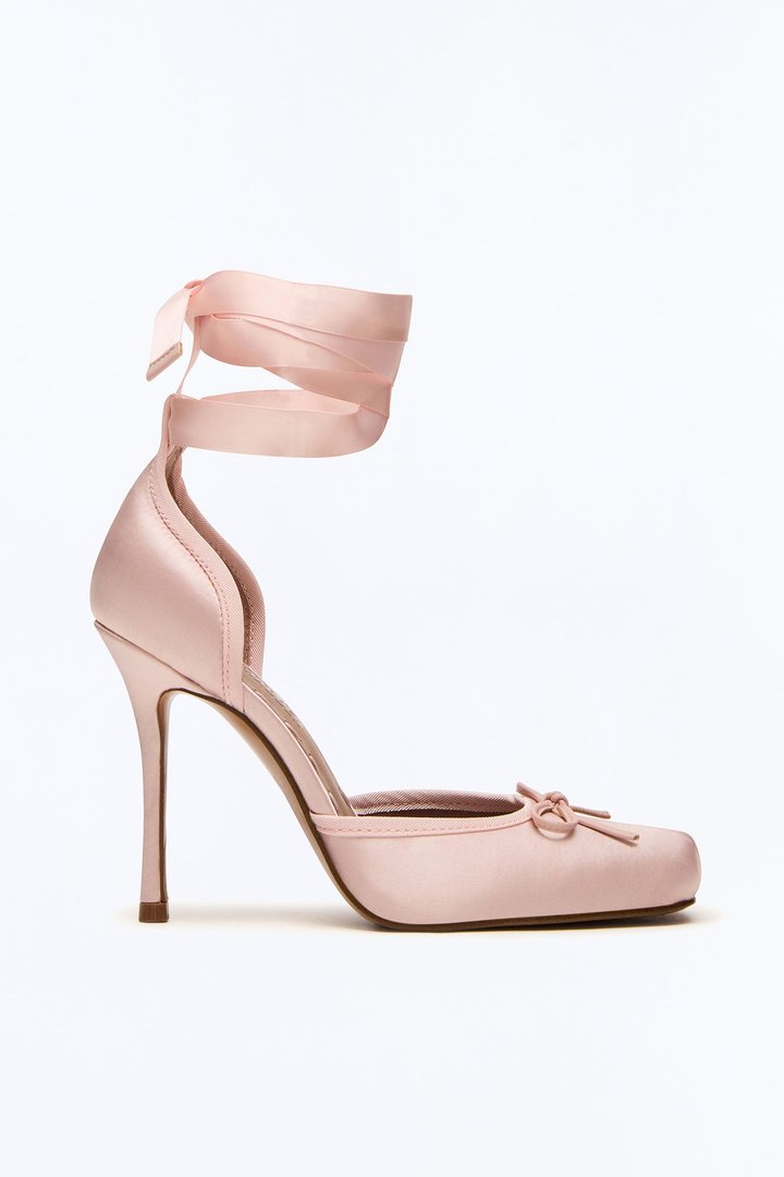 Steve Madden Larina Satin Pumps - Pink