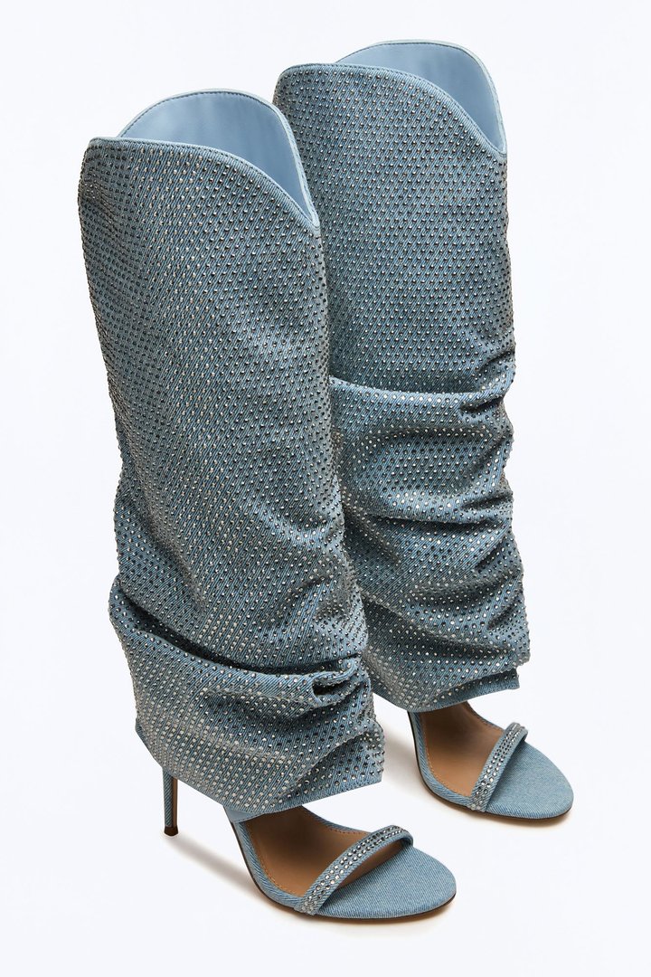 Steve Madden Ravine Denim Boots - Denim