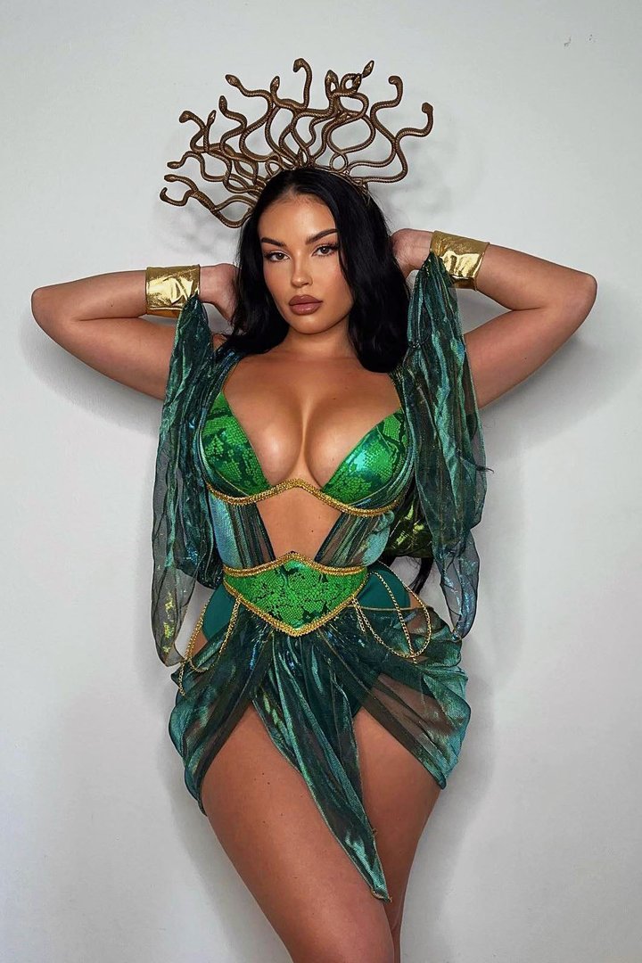 Serpent Queen 3 Piece Costume Set - Green/combo