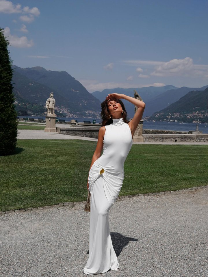 Shay Double Lined Maxi Dress - White