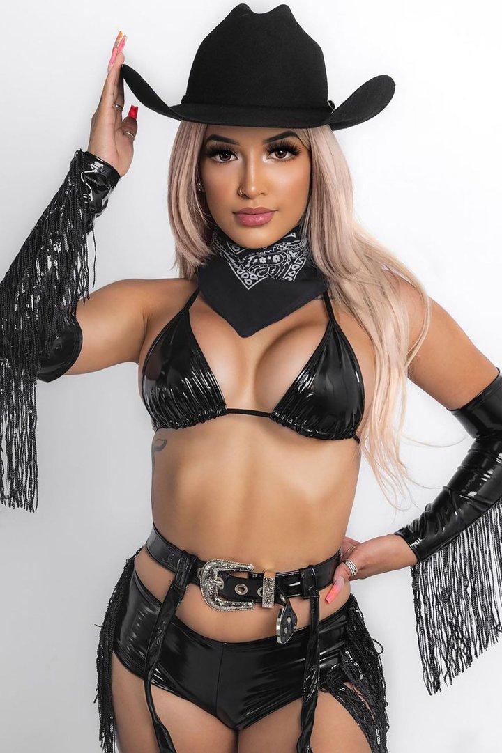 South Side Cowgirl 5 Piece Costume Set - Black