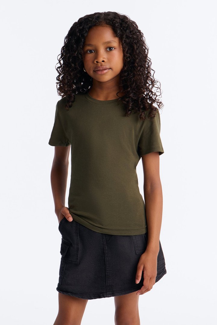 Mini My Everyday Crew Neck Tee - Olive