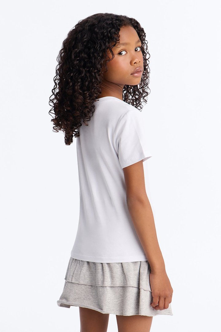 Mini My Everyday Crew Neck Tee - White