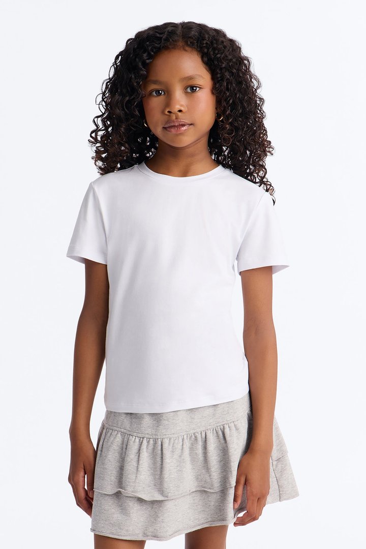 Mini My Everyday Crew Neck Tee - White