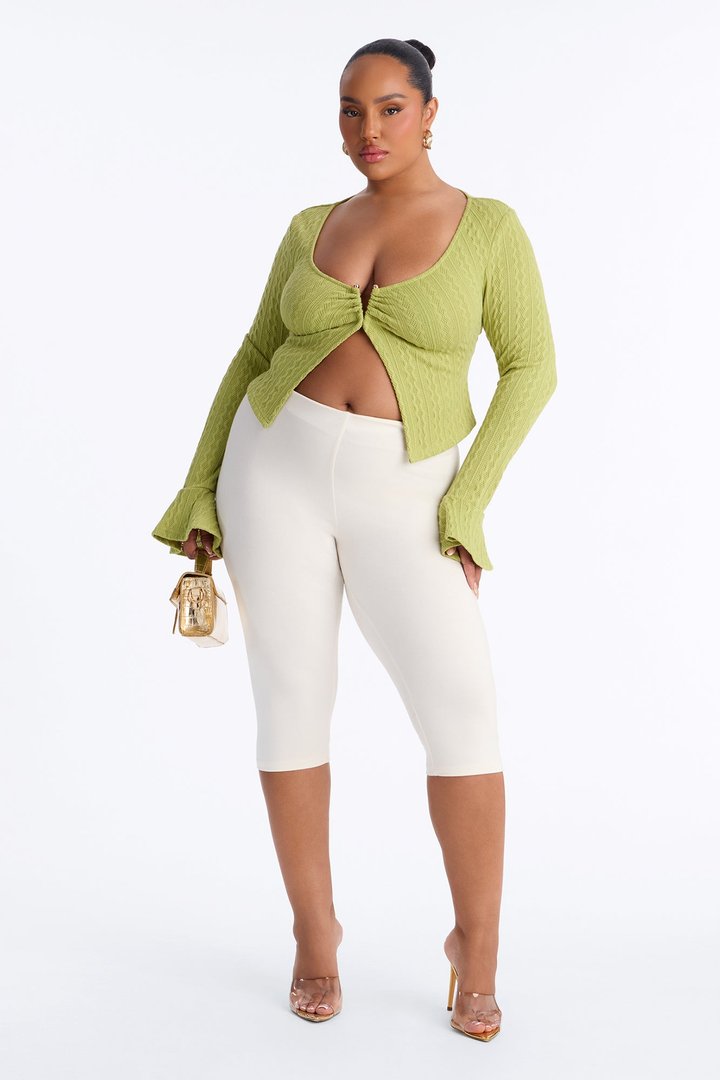 Mia Long Sleeve Top - Chartreuse