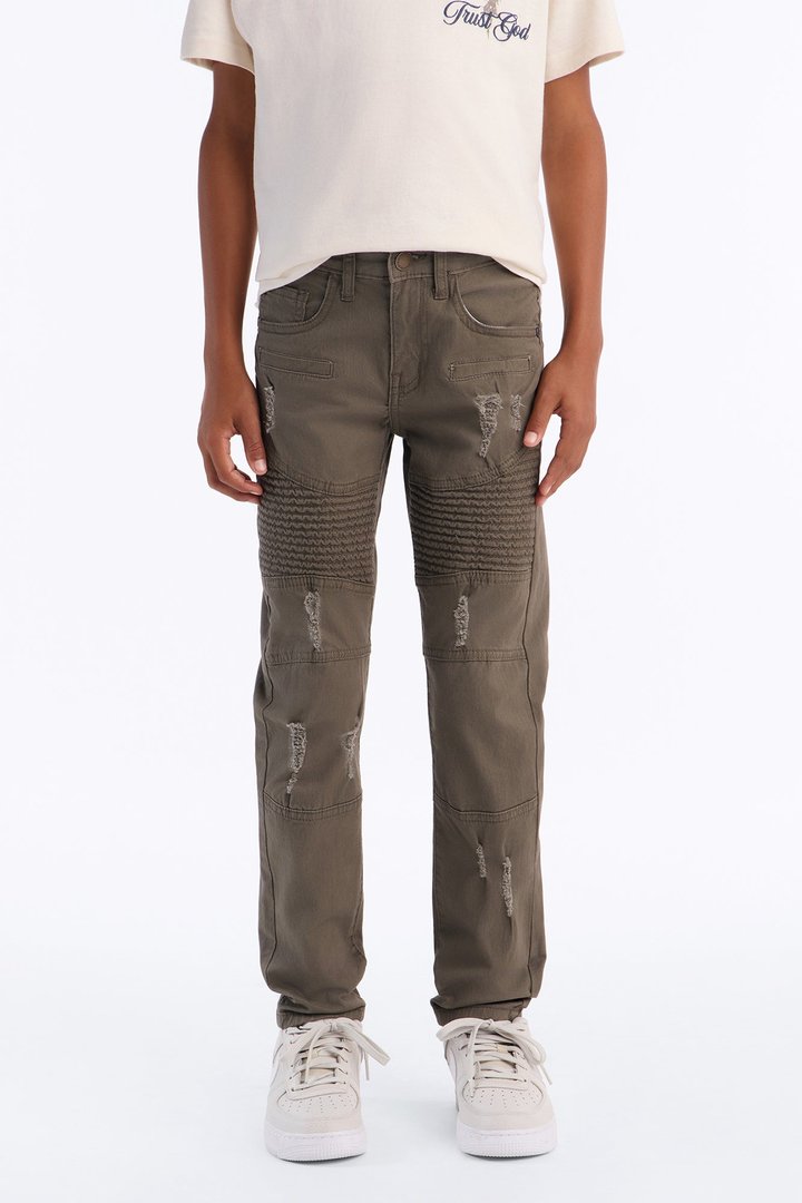 Mini On My Way Moto Skinny Jeans - Olive