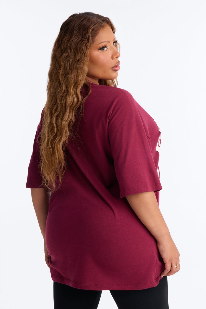 New York Girl T-Shirt - Burgundy