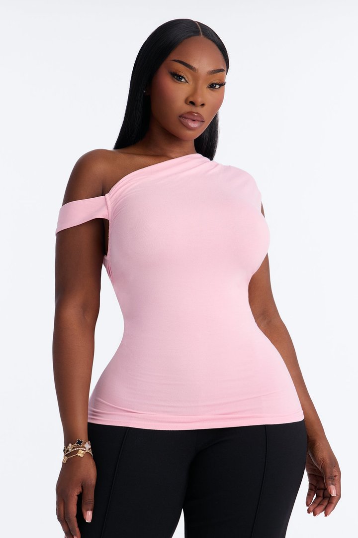 Bianca One Shoulder Top - Pink