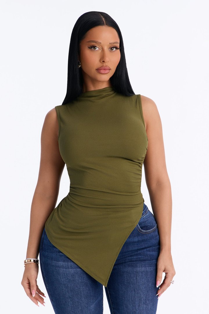 Harmony Sleeveless Top - Olive