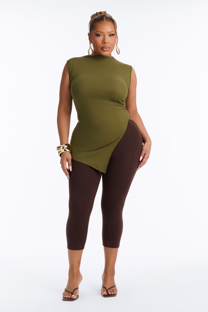 Harmony Sleeveless Top - Olive