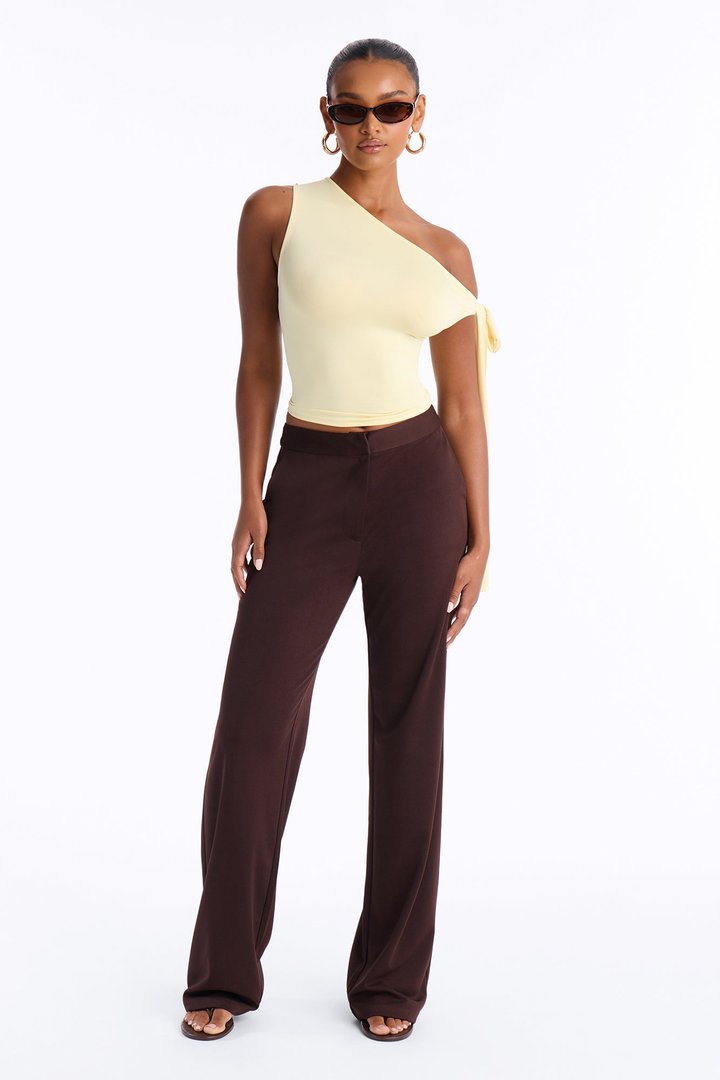 Kamari Off Shoulder Top - Butter Yellow