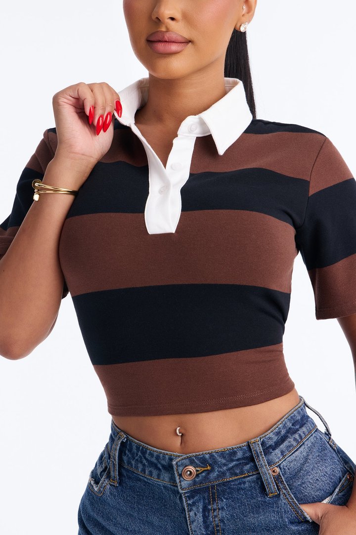 Sporty Era Polo Shirt - Brown/combo